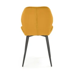 Garnero Arredamenti Sedie In Tessuto-Sedia da pranzo in tessuto moderna nero Cotton Senape