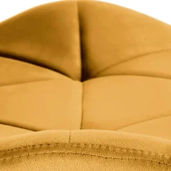 Garnero Arredamenti Sedie In Tessuto-Sedia da pranzo in tessuto moderna nero Cotton Senape