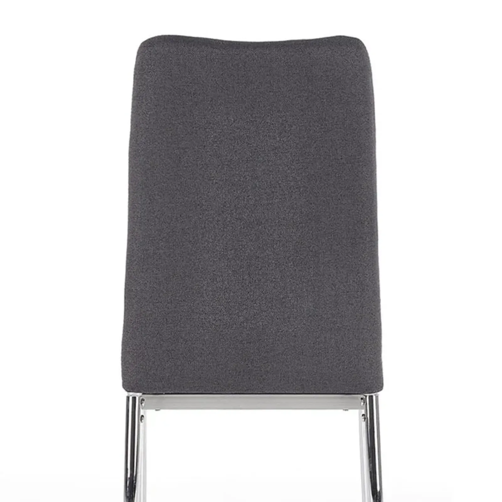 Garnero Arredamenti Sedie In Tessuto-Sedia da pranzo in tessuto scuro con gambe in metallo Amanda Grigio