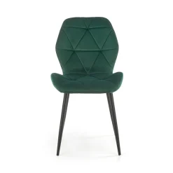 Garnero Arredamenti Sedie In Tessuto-Sedia da pranzo in tessuto moderna scuro nero Cotton Verde