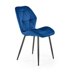 Garnero Arredamenti Sedie In Tessuto-Sedia da pranzo in tessuto moderna nero Cotton Blu