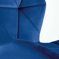 Garnero Arredamenti Sedie In Tessuto-Sedia da pranzo in tessuto moderna nero Cotton Blu