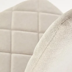 Garnero Arredamenti Sedie In Tessuto-Sedia da pranzo in tessuto con gambe in metallo Amanda Beige