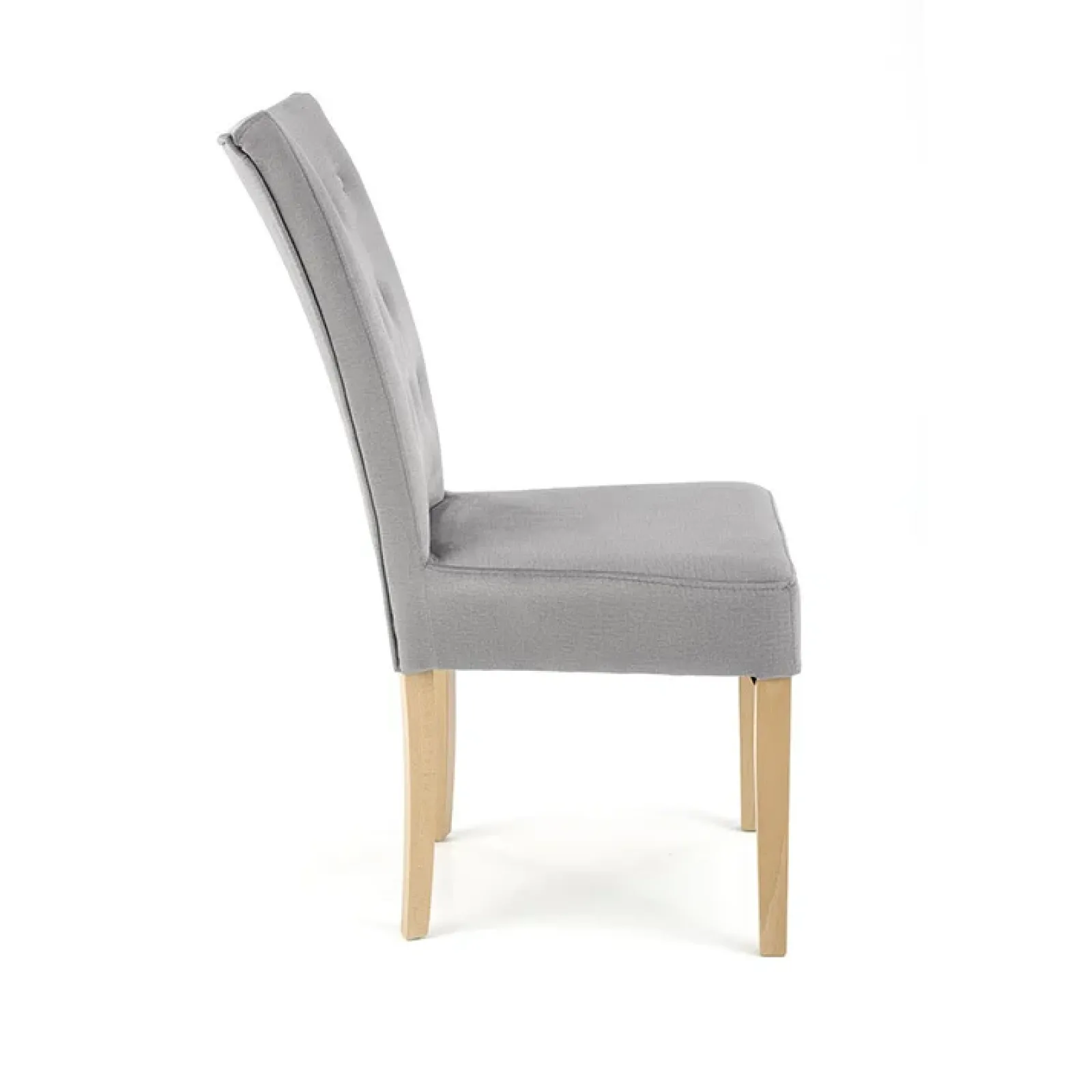 Garnero Arredamenti Sedie In Tessuto-Sedia da pranzo in velluto rovere chiaro chiaro Vaduz Grigio