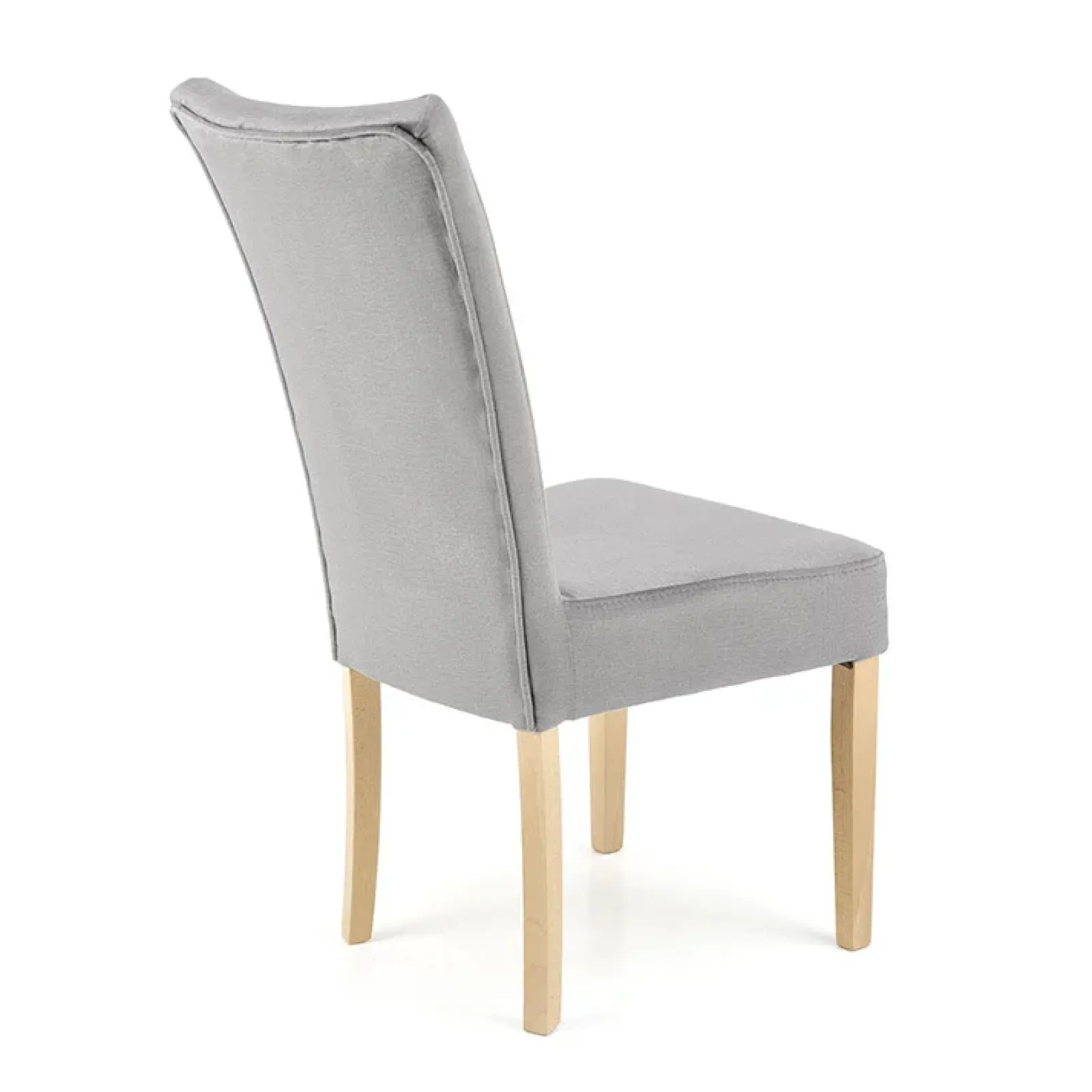 Garnero Arredamenti Sedie In Tessuto-Sedia da pranzo in velluto rovere chiaro chiaro Vaduz Grigio