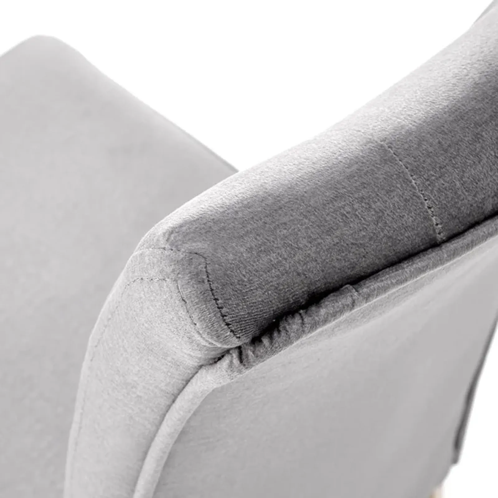 Garnero Arredamenti Sedie In Tessuto-Sedia da pranzo in velluto rovere chiaro chiaro Vaduz Grigio