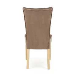 Garnero Arredamenti Sedie In Tessuto-Sedia da pranzo in velluto rovere chiaro Vaduz Beige