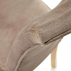 Garnero Arredamenti Sedie In Tessuto-Sedia da pranzo in velluto rovere chiaro Vaduz Beige