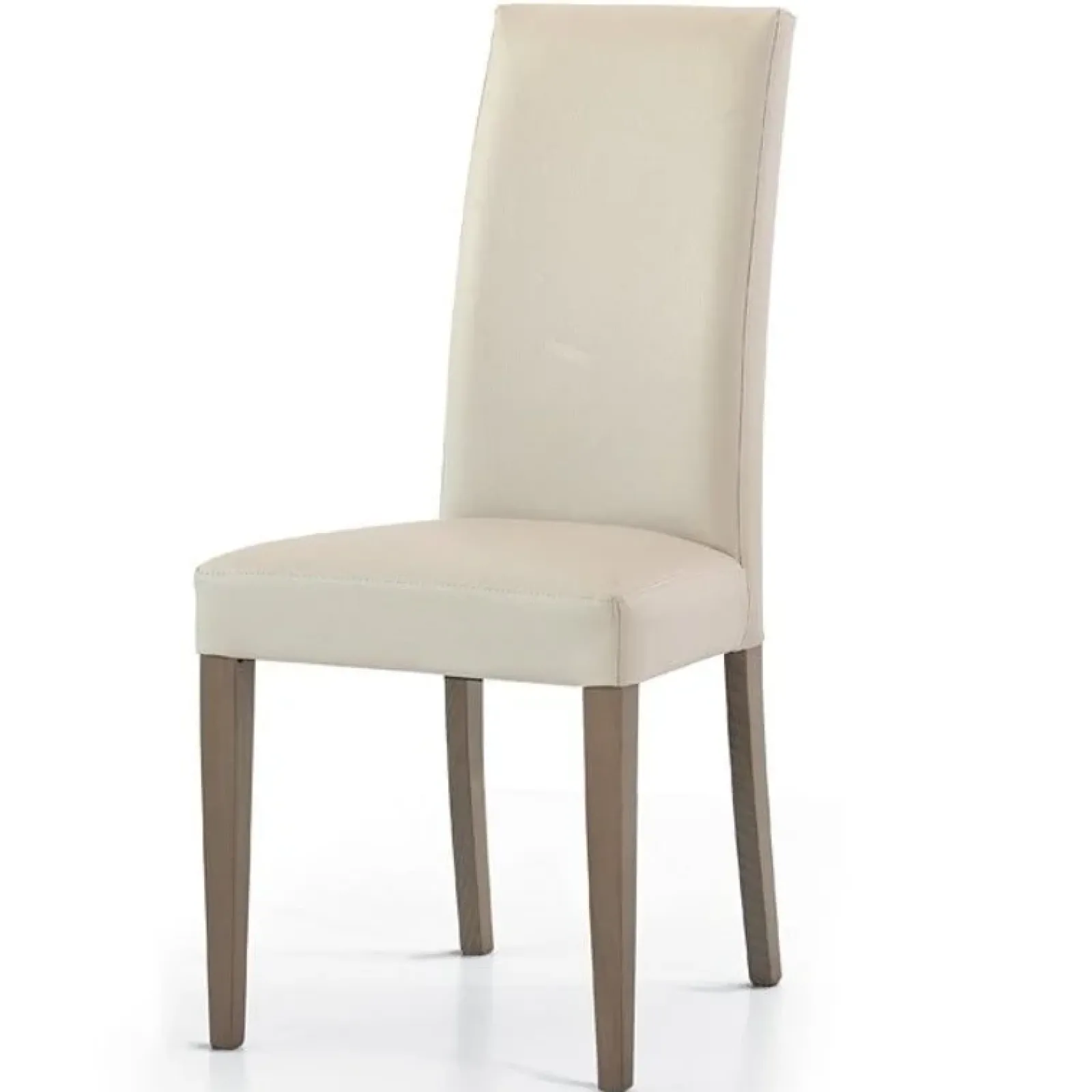 Garnero Arredamenti Sedie Imbottite Ecopelle-Sedia da pranzo moderna imbottita in ecopelle avorio Bice Gihome®