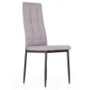 Garnero Arredamenti Sedie In Tessuto-Sedia da pranzo moderna in tessuto grigio e metallo nero Ylenia