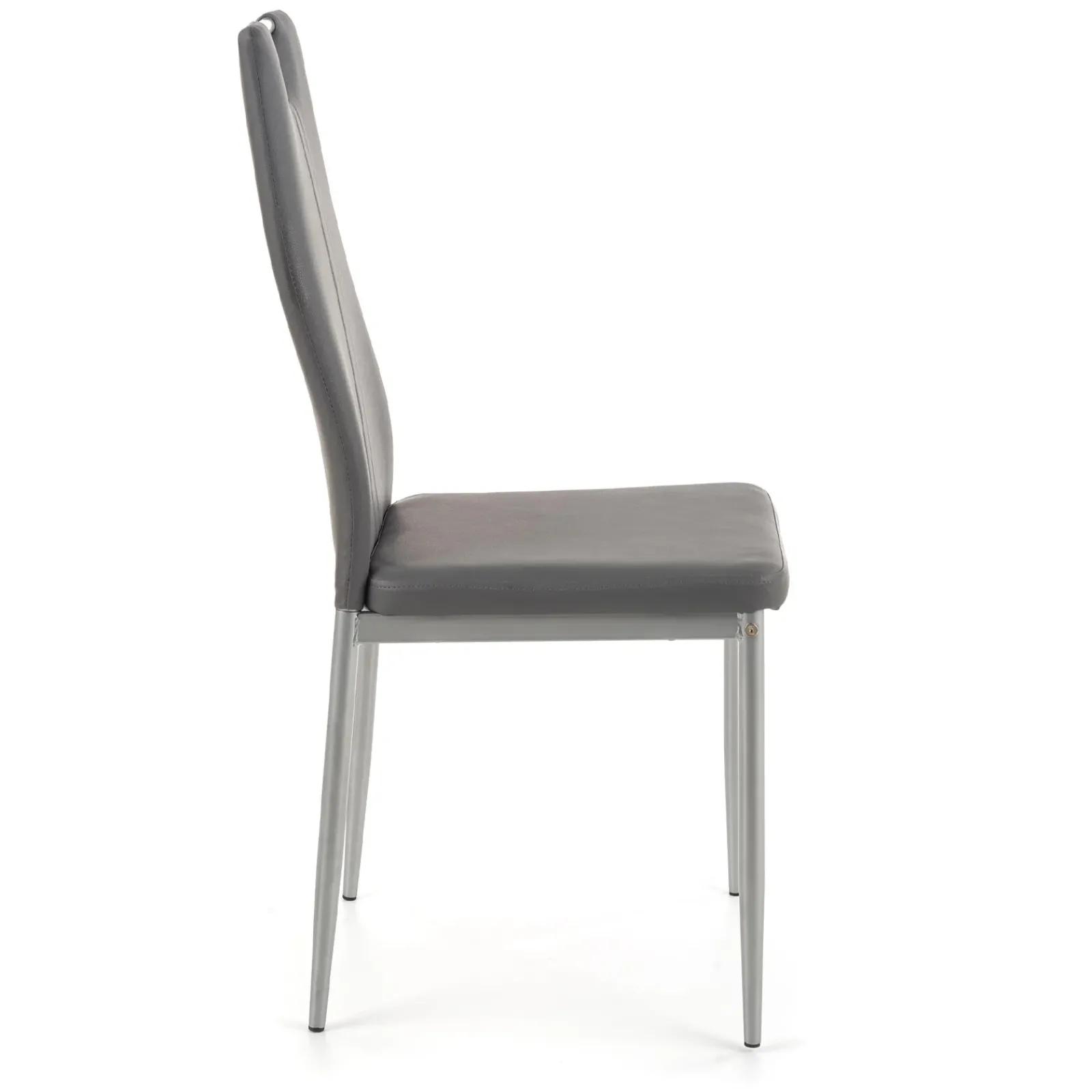 Garnero Arredamenti Sedie Imbottite Ecopelle-Sedia da pranzo moderna in ecopelle con gambe in acciaio Ginevra Gihome® Grigio