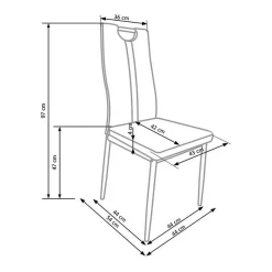 Garnero Arredamenti Sedie Imbottite Ecopelle-Sedia da pranzo moderna in ecopelle con gambe in acciaio Ginevra Gihome® Grigio