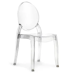 Garnero Arredamenti Sedie Da Giardino|Sedie Trasparenti E Plexiglass-Sedia da pranzo policarbonato trasparente impilabile Elisabeth Gihome®