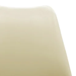 Garnero Arredamenti Sedie Imbottite Ecopelle|Sedie Polipropilene-Sedia da pranzo stile scandinavo imbottita beige gambe legno Riccia Beige - Rovere