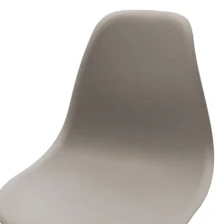Garnero Arredamenti Sedie Polipropilene-Sedia da pranzo stile scandinavo in polipropilene gambe legno Efesto Grigio