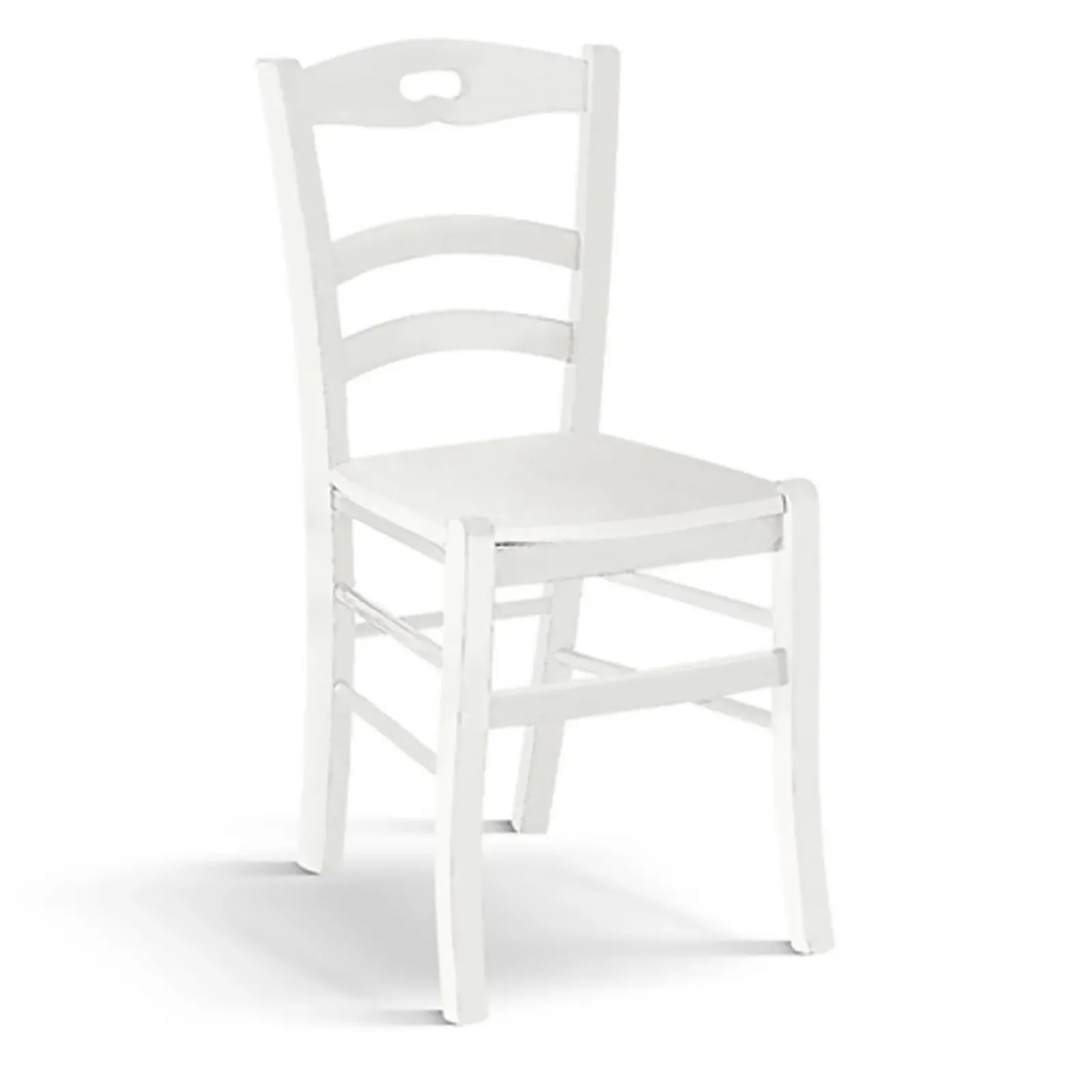Garnero Arredamenti Sedie In Legno-Sedia da pranzo stile shabby in legno bianco laccato Astrid Gihome®