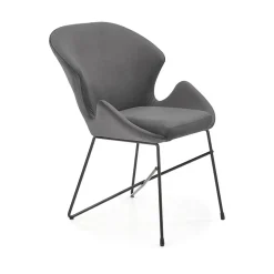 Garnero Arredamenti Sedie In Tessuto-Sedia da sala moderna in tessuto Farro Grigio