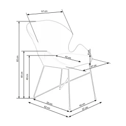 Garnero Arredamenti Sedie In Tessuto-Sedia da sala moderna in tessuto Farro Grigio