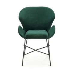 Garnero Arredamenti Sedie In Tessuto-Sedia da sala moderna in tessuto scuro Farro Verde