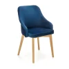 Garnero Arredamenti Sedie In Tessuto-Sedia da soggiorno in tessuto rovere blu Vilnius