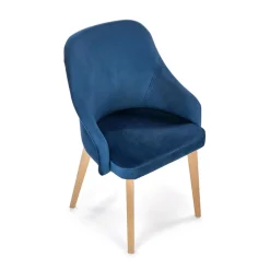 Garnero Arredamenti Sedie In Tessuto-Sedia da soggiorno in tessuto rovere blu Vilnius