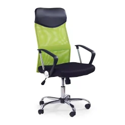 Garnero Arredamenti Sedie Da Ufficio|Sedie Scrivania Ufficio-Sedia da ufficio con braccioli girevole in tessuto verde nera Mack Nero - Verde