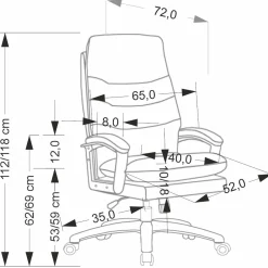 Garnero Arredamenti Sedie Da Ufficio|Sedie Scrivania Ufficio-Sedia da ufficio con braccioli e ruote regolabile imbottita in Marilu Ecopelle Nero