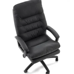 Garnero Arredamenti Sedie Da Ufficio|Sedie Scrivania Ufficio-Sedia da ufficio con braccioli e ruote regolabile imbottita in Marilu Ecopelle Nero