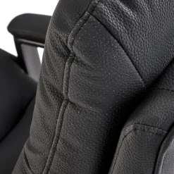 Garnero Arredamenti Sedie Da Ufficio|Sedie Scrivania Ufficio-Sedia da ufficio con braccioli e ruote regolabile imbottita in Marilu Ecopelle Nero