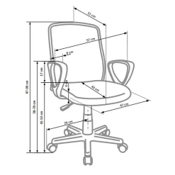 Garnero Arredamenti Sedie Da Ufficio|Sedie Scrivania Ufficio-Sedia da ufficio con braccioli in tessuto nero grigio Pixie