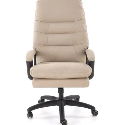 Garnero Arredamenti Sedie Da Ufficio|Sedie Scrivania Ufficio-Sedia da ufficio con braccioli e ruote regolabile imbottita in Marilu Ecopelle Beige