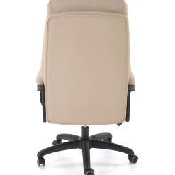 Garnero Arredamenti Sedie Da Ufficio|Sedie Scrivania Ufficio-Sedia da ufficio con braccioli e ruote regolabile imbottita in Marilu Ecopelle Beige