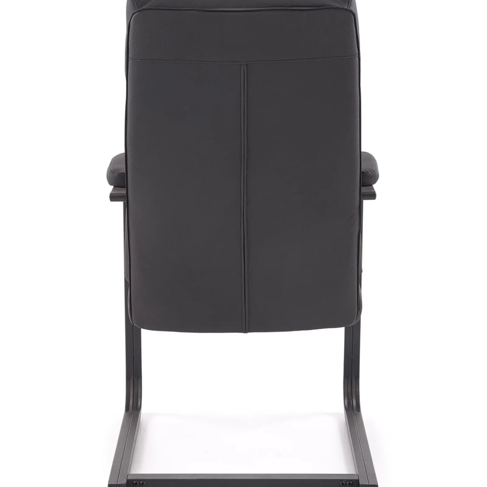 Garnero Arredamenti Sedie Sala Attesa-Sedia da ufficio con braccioli moderna in ecopelle nero Andrada