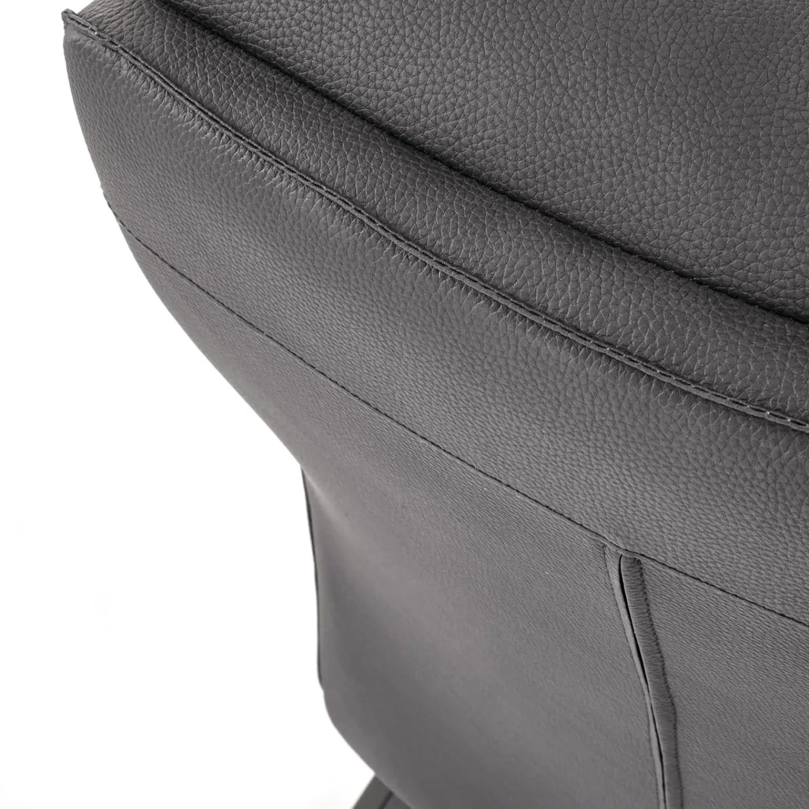 Garnero Arredamenti Sedie Sala Attesa-Sedia da ufficio con braccioli moderna in ecopelle nero Andrada