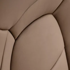 Garnero Arredamenti Sedie Da Ufficio|Sedie Scrivania Ufficio-Sedia da ufficio con ruote e braccioli imbottita in ecopelle marrone Pisottella