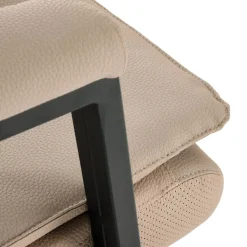 Garnero Arredamenti Sedie Da Ufficio|Sedie Scrivania Ufficio-Sedia da ufficio con ruote e braccioli imbottita Yara Ecopelle Beige