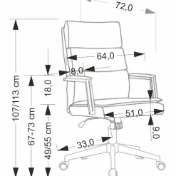 Garnero Arredamenti Sedie Da Ufficio|Sedie Scrivania Ufficio-Sedia da ufficio con ruote e braccioli imbottita Yara Ecopelle Beige