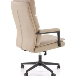 Garnero Arredamenti Sedie Da Ufficio|Sedie Scrivania Ufficio-Sedia da ufficio con ruote e braccioli imbottita Yara Ecopelle Beige