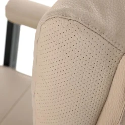 Garnero Arredamenti Sedie Da Ufficio|Sedie Scrivania Ufficio-Sedia da ufficio con ruote e braccioli imbottita Yara Ecopelle Beige