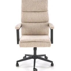 Garnero Arredamenti Sedie Da Ufficio|Sedie Scrivania Ufficio-Sedia da ufficio con ruote e braccioli in tessuto Yara Beige