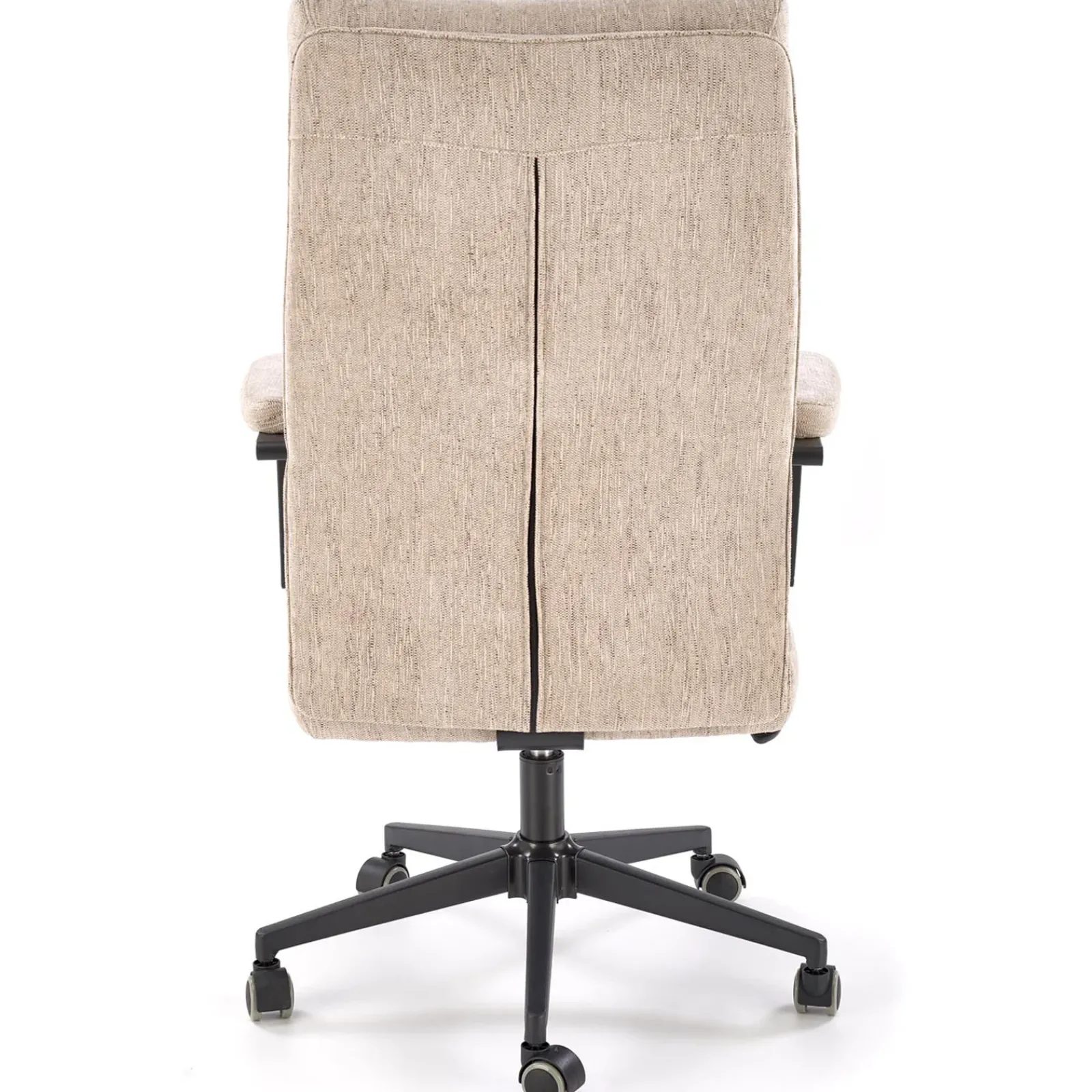 Garnero Arredamenti Sedie Da Ufficio|Sedie Scrivania Ufficio-Sedia da ufficio con ruote e braccioli in tessuto Yara Beige