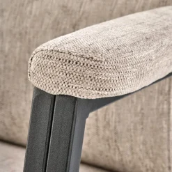 Garnero Arredamenti Sedie Da Ufficio|Sedie Scrivania Ufficio-Sedia da ufficio con ruote e braccioli in tessuto Yara Beige