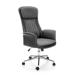 Garnero Arredamenti Sedie Da Ufficio|Sedie Scrivania Ufficio-Sedia da ufficio con ruote in tessuto e ecopelle grafite nero Triana