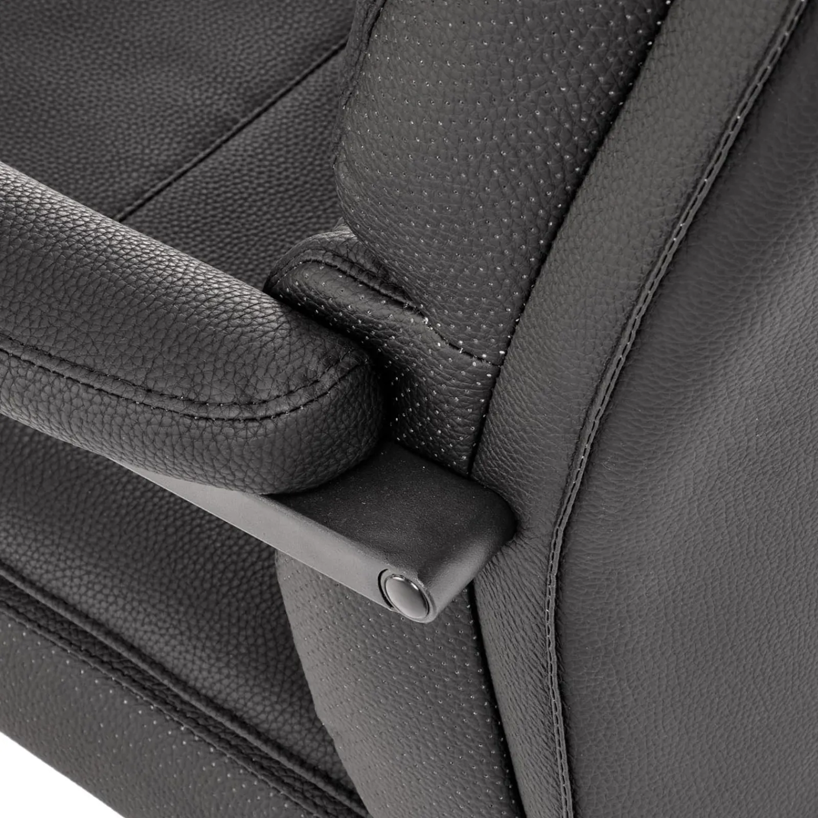 Garnero Arredamenti Sedie Da Ufficio|Sedie Scrivania Ufficio-Sedia da ufficio con ruote e braccioli imbottita Yara Ecopelle Nero