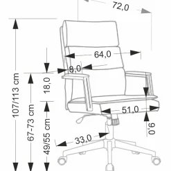 Garnero Arredamenti Sedie Da Ufficio|Sedie Scrivania Ufficio-Sedia da ufficio con ruote e braccioli imbottita Yara Ecopelle Nero