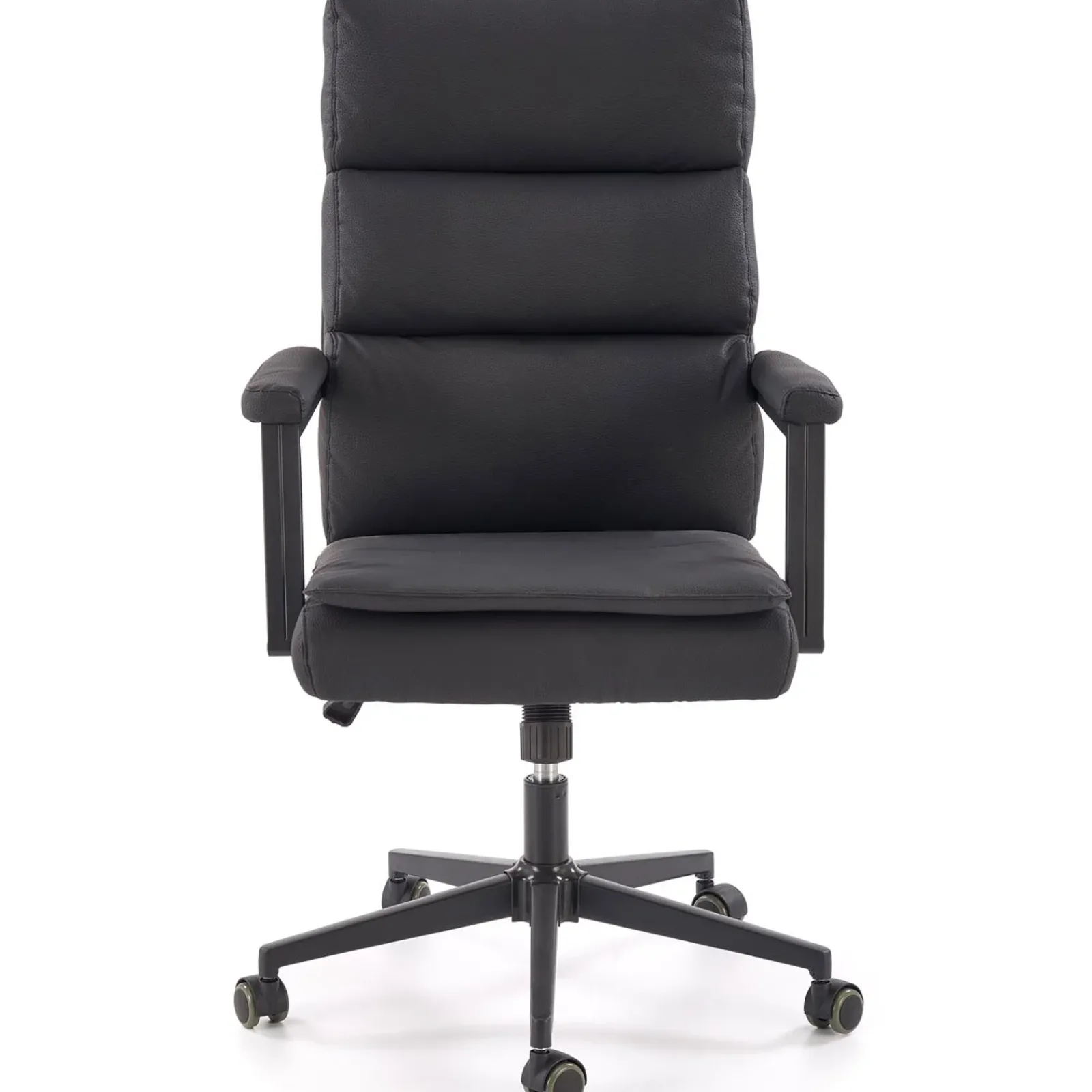 Garnero Arredamenti Sedie Da Ufficio|Sedie Scrivania Ufficio-Sedia da ufficio con ruote e braccioli imbottita Yara Ecopelle Nero