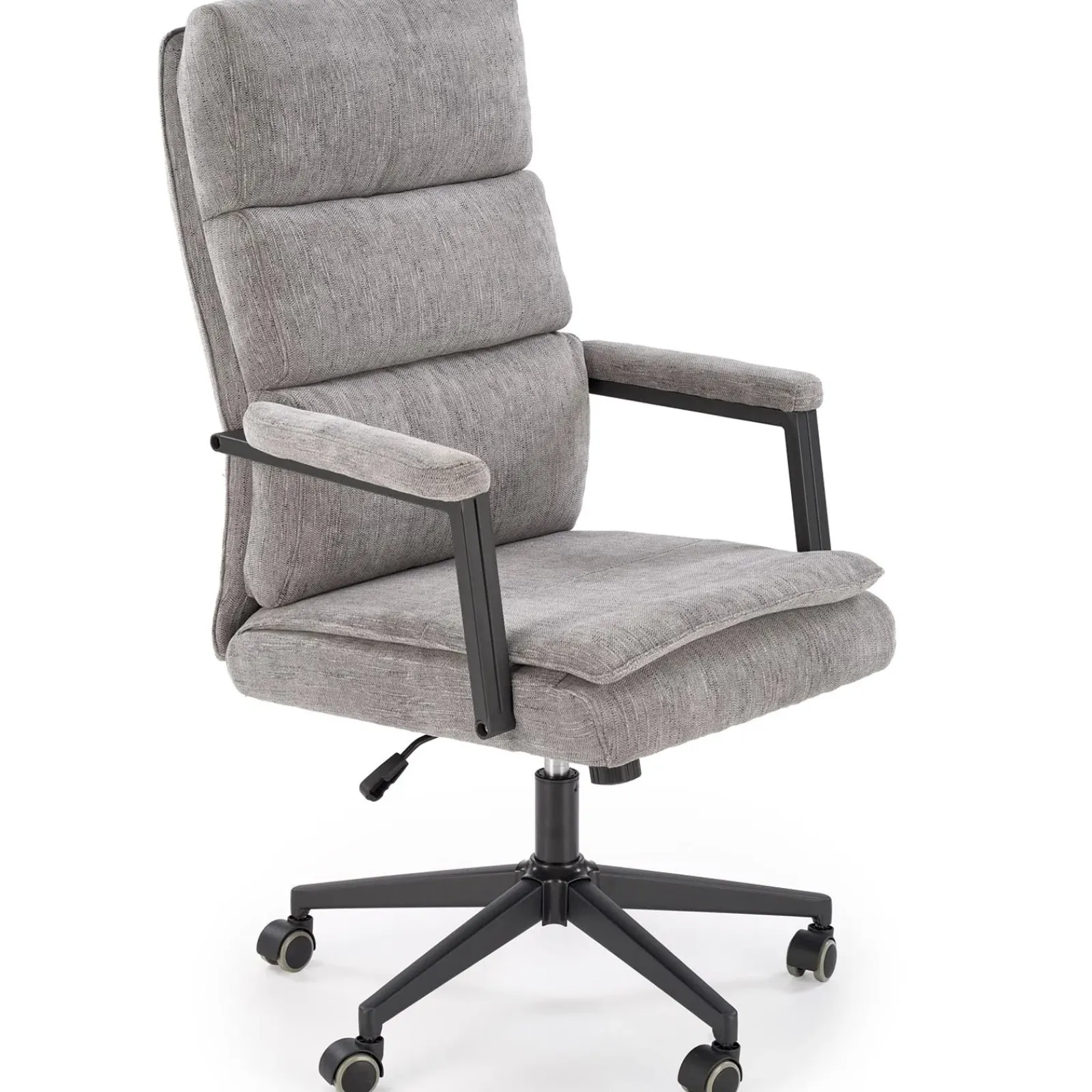 Garnero Arredamenti Sedie Da Ufficio|Sedie Scrivania Ufficio-Sedia da ufficio con ruote e braccioli in tessuto Yara Grigio