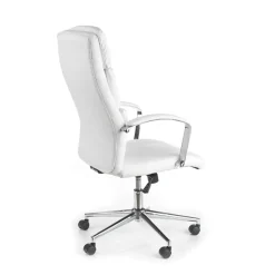 Garnero Arredamenti Sedie Da Ufficio|Sedie Scrivania Ufficio-Sedia da ufficio design con ruote in ecopelle bianco Cascada