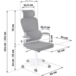 Garnero Arredamenti Sedie Da Ufficio|Sedie Scrivania Ufficio-Sedia da ufficio design moderno con ruote grigia Deskisy