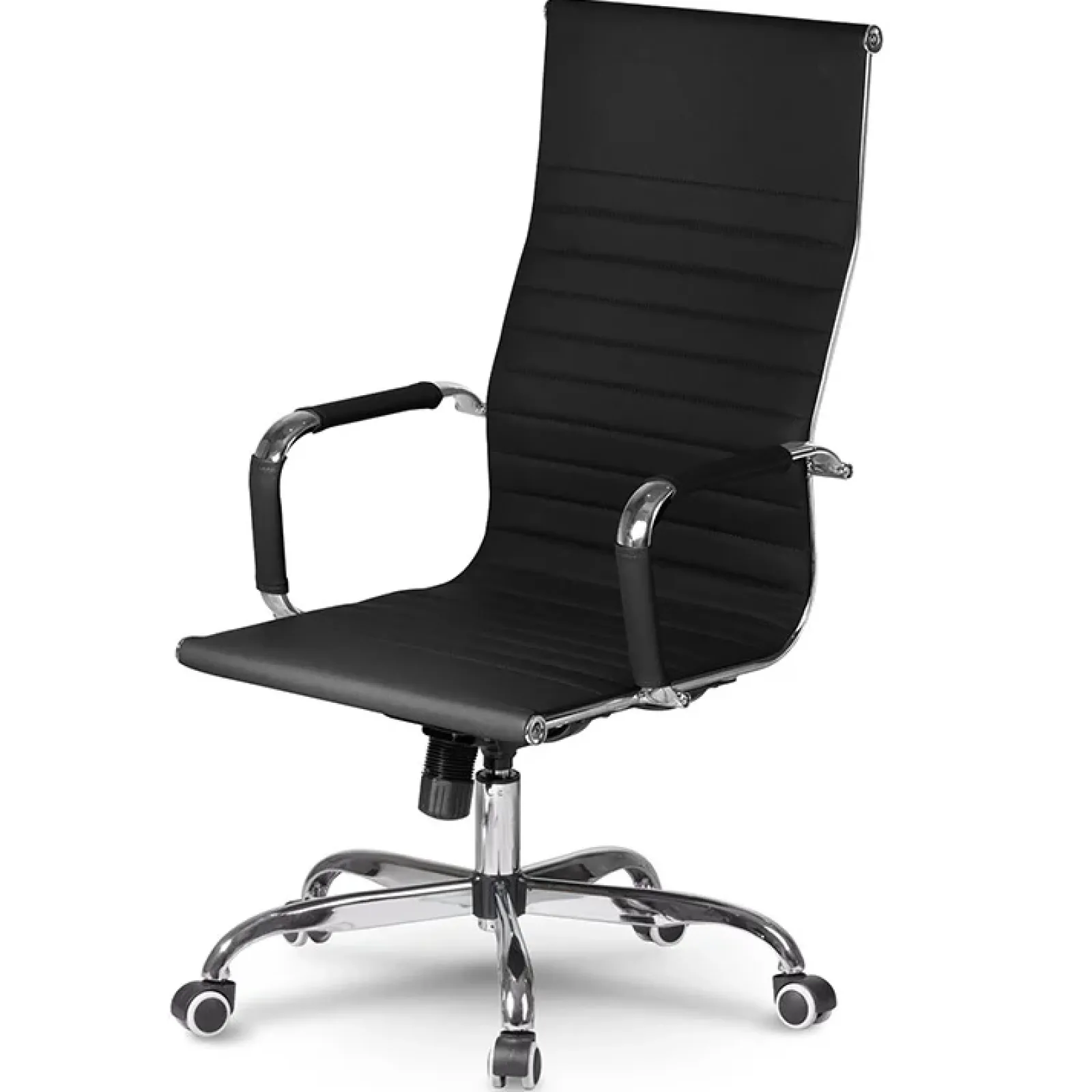 Garnero Arredamenti Sedie Da Ufficio|Sedie Scrivania Ufficio-Sedia da ufficio design moderno con ruote nera Ergoflex